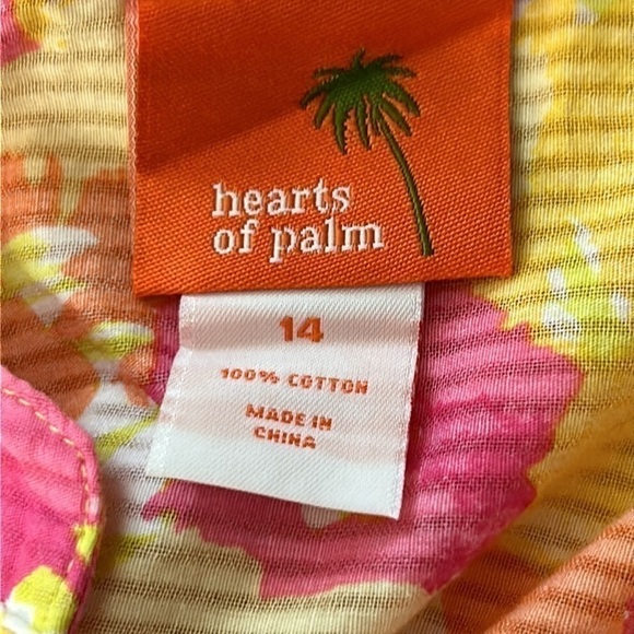 Hearts of Palm Watercolor Pansies Top Size 14 - Picture 7 of 8